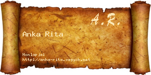 Anka Rita névjegykártya